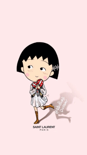 【谁说小矮胖混不了时尚圈，这就任性一把给你看】#土豪情侣 #情侣壁纸 #手机壁纸 #Iphone 6   #樱桃小丸子 via 插画师Dorami