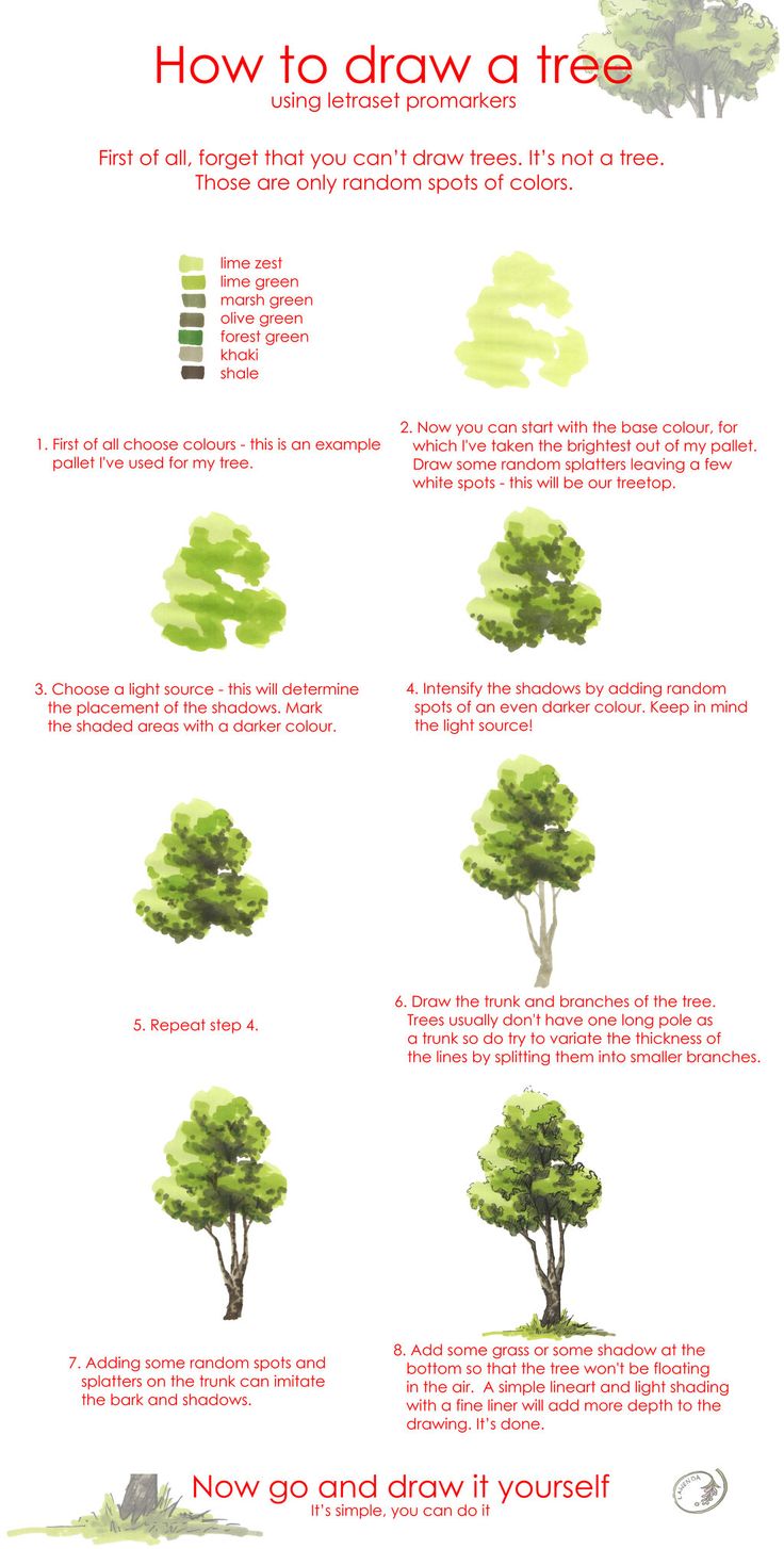 水彩画树的画法（2）这个上面很详细的介绍了树的画法，快快收藏吧，大家一起进步！！！