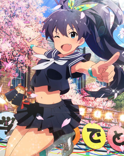 动漫 二次元 插画 少女 偶像大师 人物 我那霸响 iM@s 爱马仕 青春スプラッシュダンスYouthful Splash Dance 手机游戏 卡牌