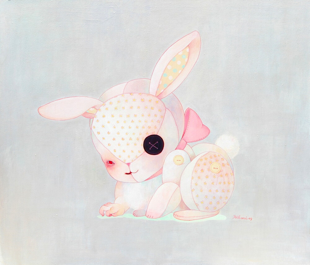 Rabbit's stuffed animal by_hikarishimoda