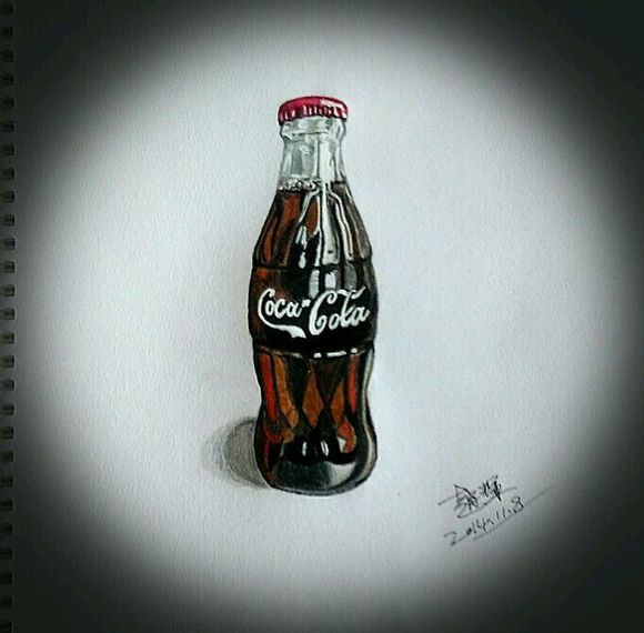 铅笔画可乐