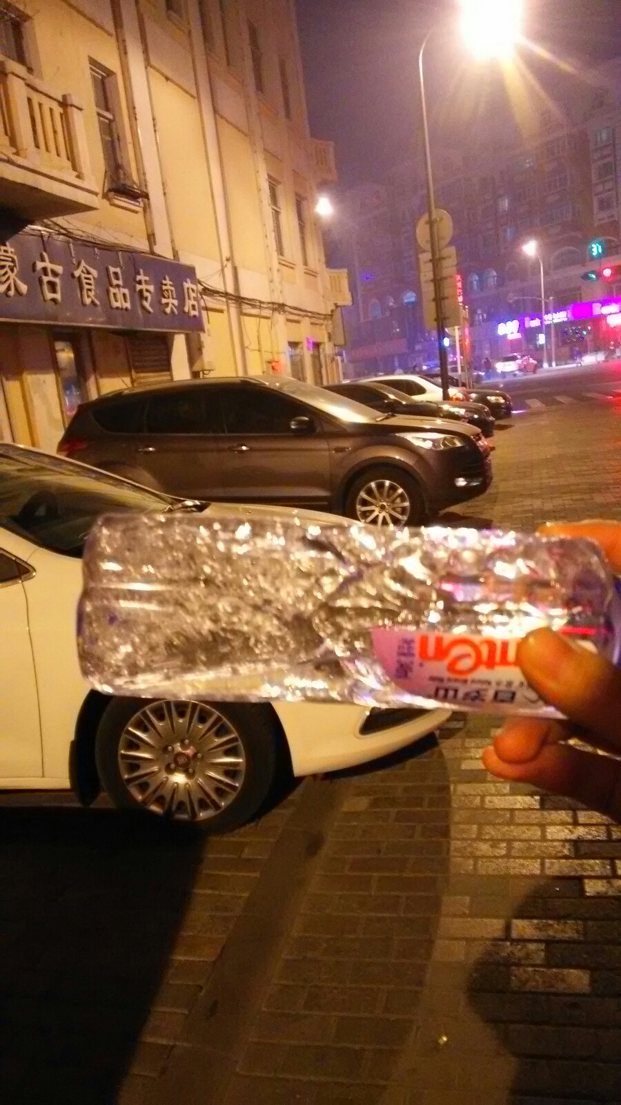 去完冰雪大世界，水都成冰渣了