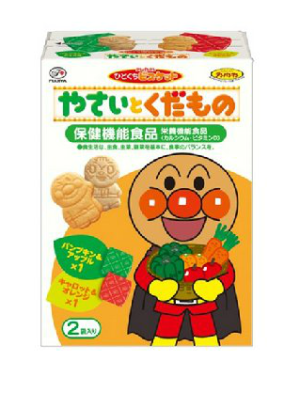 【面包超人营养机能饼干】 不二家的面包超人来啦~宝宝辅食营养又健康，它是小朋友们的好伙伴，保护宝宝们的成长，妈妈可以放心咯~这款饼干更能显示出不二家全心全意着力研发关爱小朋友们的饼干哦~可爱的卡通人造型，立刻就能激起baby们的兴趣，保健机能饼干是经过日本权威食品机构、卫生系统的认可，对宝宝的生长百利无一害哦~