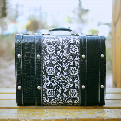 日系 简约 古普风 复古 清新 手工 皮箱 道具箱 展示箱 旧箱子