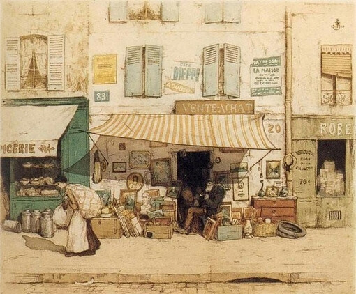 旧时光。 Tavik Frantisek Simon，1877-1942，捷克艺术家