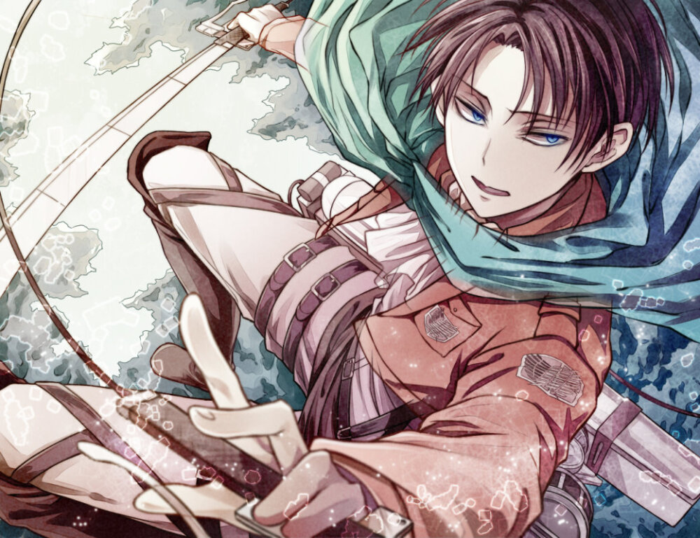 【彼时邻家】 p站 二次元 插画 少年 动漫 妖孽 同人 原创 自由之翼 调查兵团 进击的巨人 艾伦 三笠 兵长 利威尔 艾利