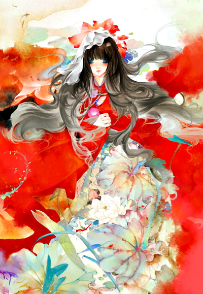 古风，手绘，呀呀