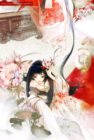 古风，手绘，呀呀