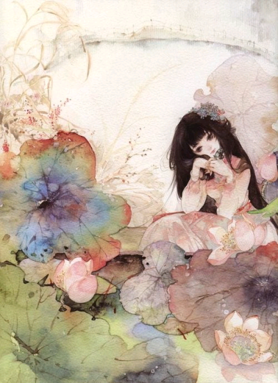 古风，手绘，呀呀