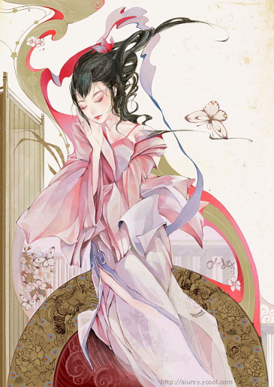 古风，手绘，呀呀