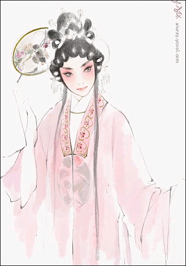 古风，手绘，呀呀