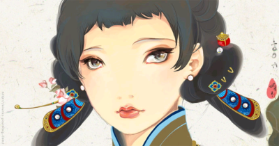 古风，手绘，呀呀