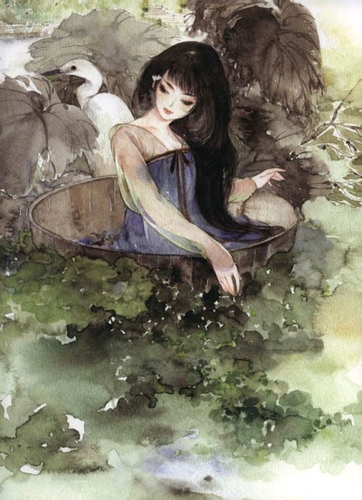 古风，手绘，呀呀