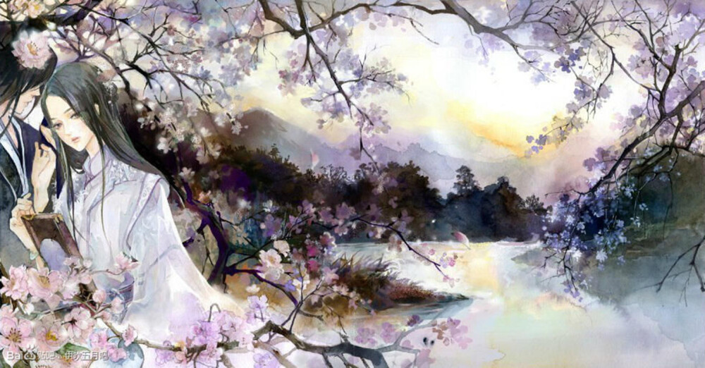 「 何何舞 」. .桃花十里． 《三生三世十里桃花》泰国版上册封面。