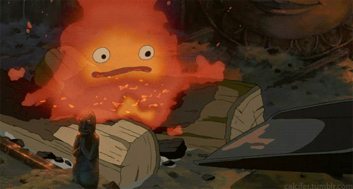 哈尔的移动城堡宫崎骏卡西法好萌啊那个惹人爱的小恶魔最爱卡西法