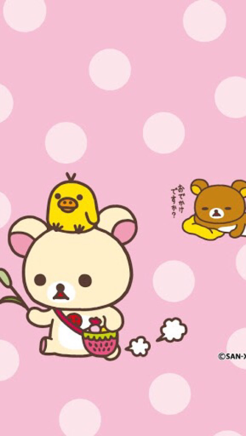 壁纸，粉色，rilakkuma，轻松熊，wallpaper