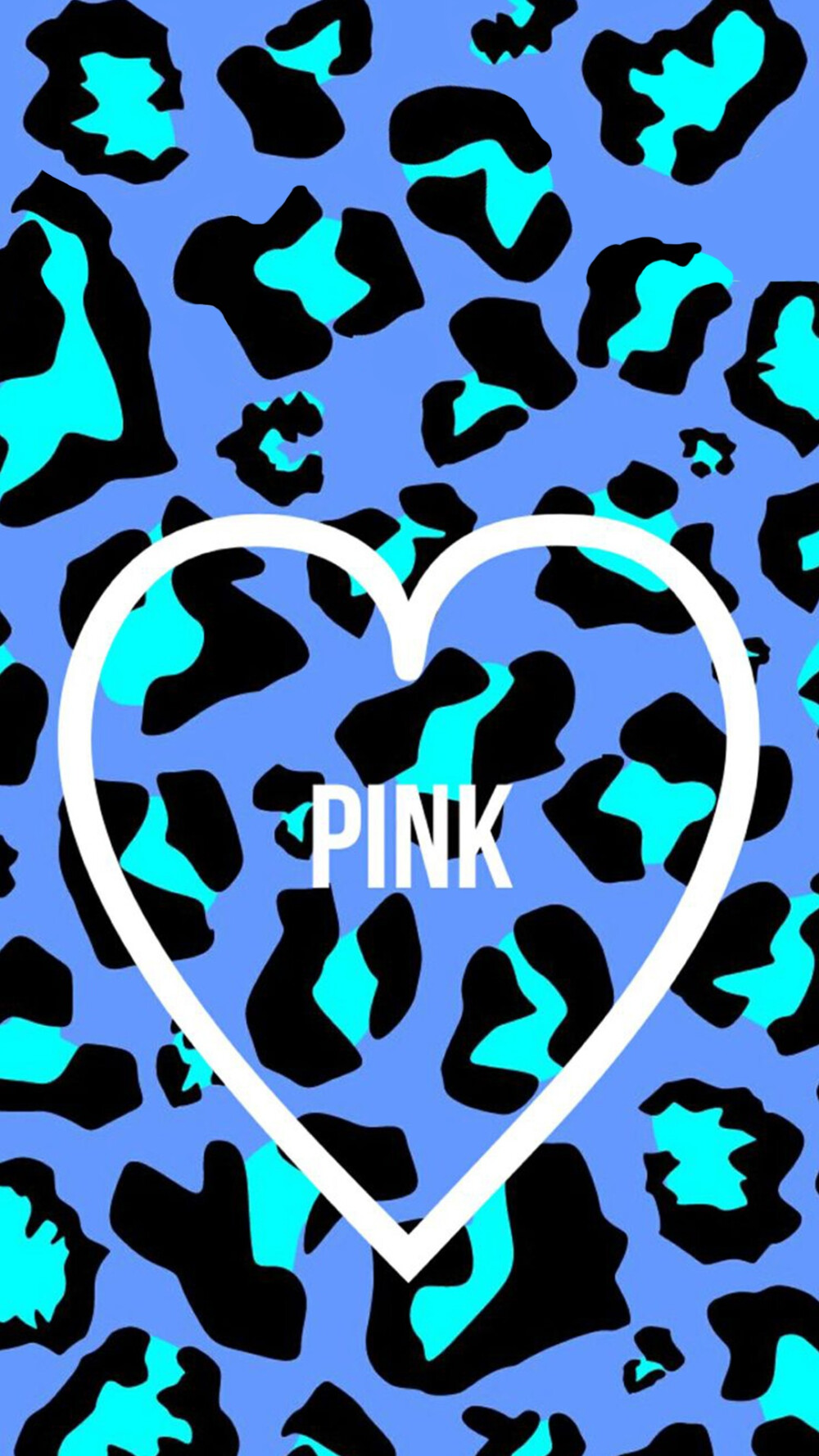 pink蓝色豹纹欧美风文字line换不完的手机壁纸