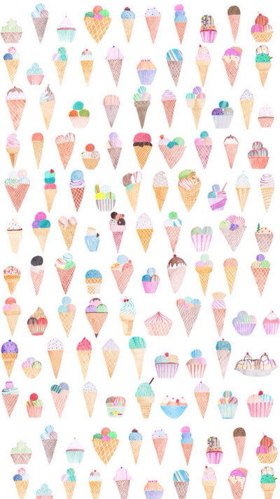 冰淇淋,平铺,壁纸