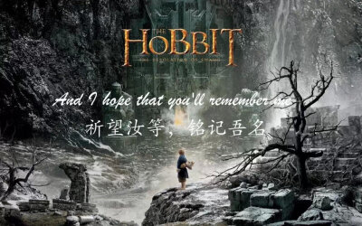 Hobbit3,you are the one.