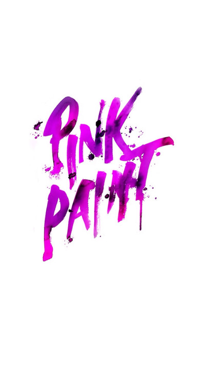 pink paint 文字壁纸 高清壁纸 iphone壁纸