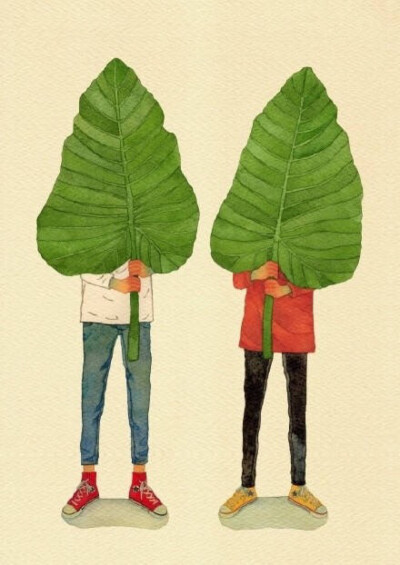 意境 水彩 插画 女生 唯美