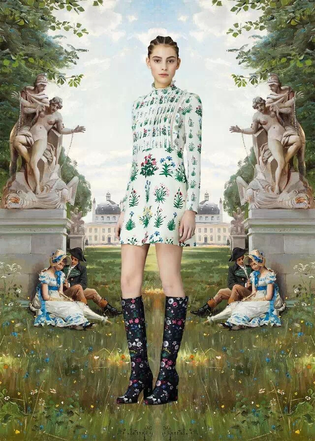 Valentino 2015早秋系列与油画的完美结合——出自时尚博主Diana Moss之手。