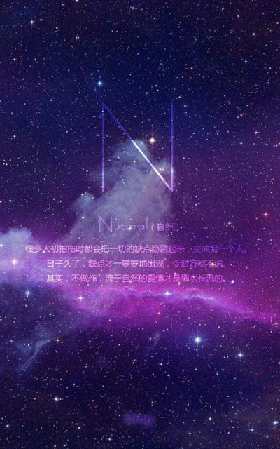 英文字母N星空 文字 浪漫 壁纸