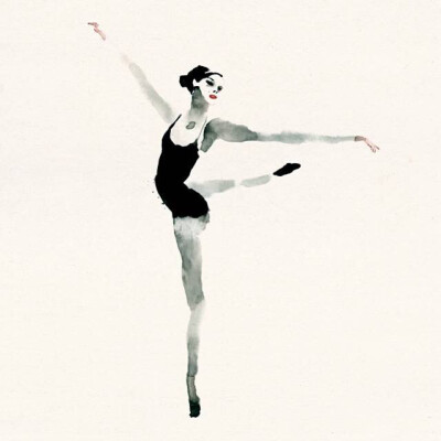 水彩 舞蹈