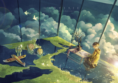 浮空城 画师：韩一杰 【二次元 插画】