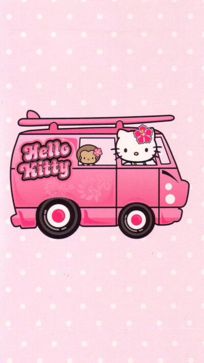 高清壁纸_Hello Kitty +汽车【天宝收集】