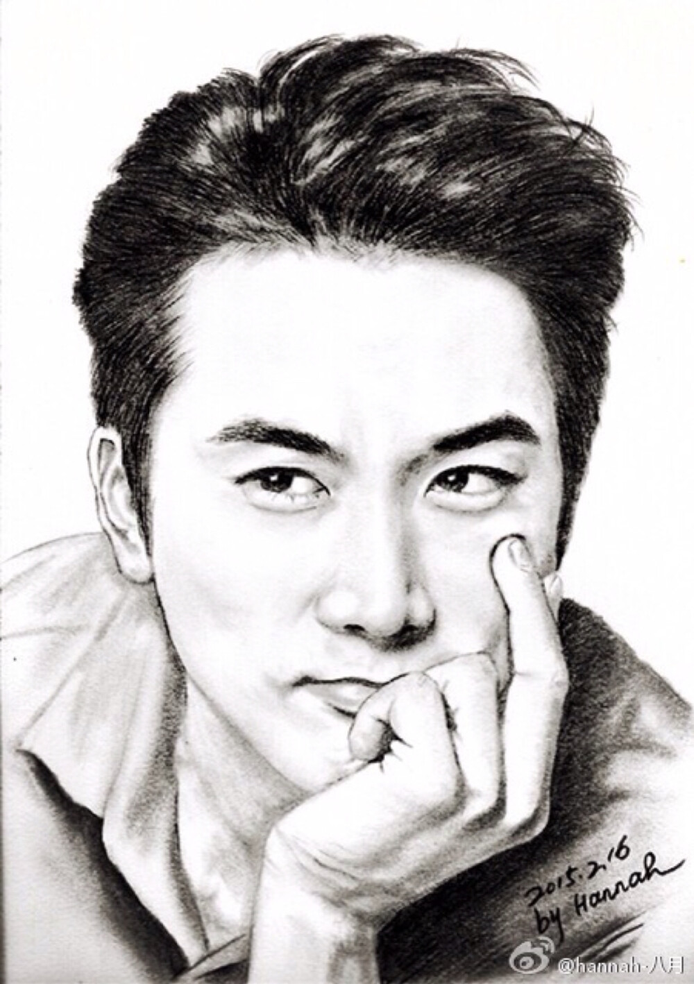 【简单黑白】手绘 宋承宪 铅笔画 人像《第三种爱情》