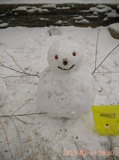  * 第一次堆雪人就这么厉害……我太机智！给你直播过程来着…给他起名叫为什么