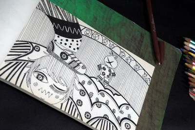 上课无聊的时候就涂涂画画