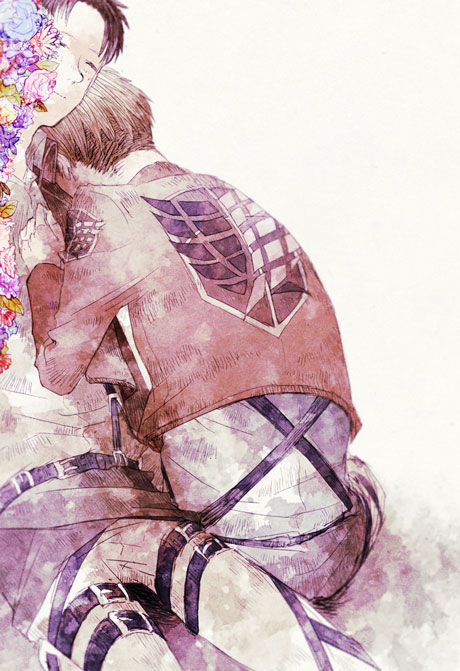 【彼时邻家】 p站 二次元 插画 少年 动漫 妖孽 同人 原创 自由之翼 调查兵团 进击的巨人 兵长 利威尔 艾伦