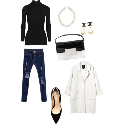 A fashion look from February 2015 featuring white cotton dress, pointy toe pumps and chanel shoulder bag. Browse and shop related looks.