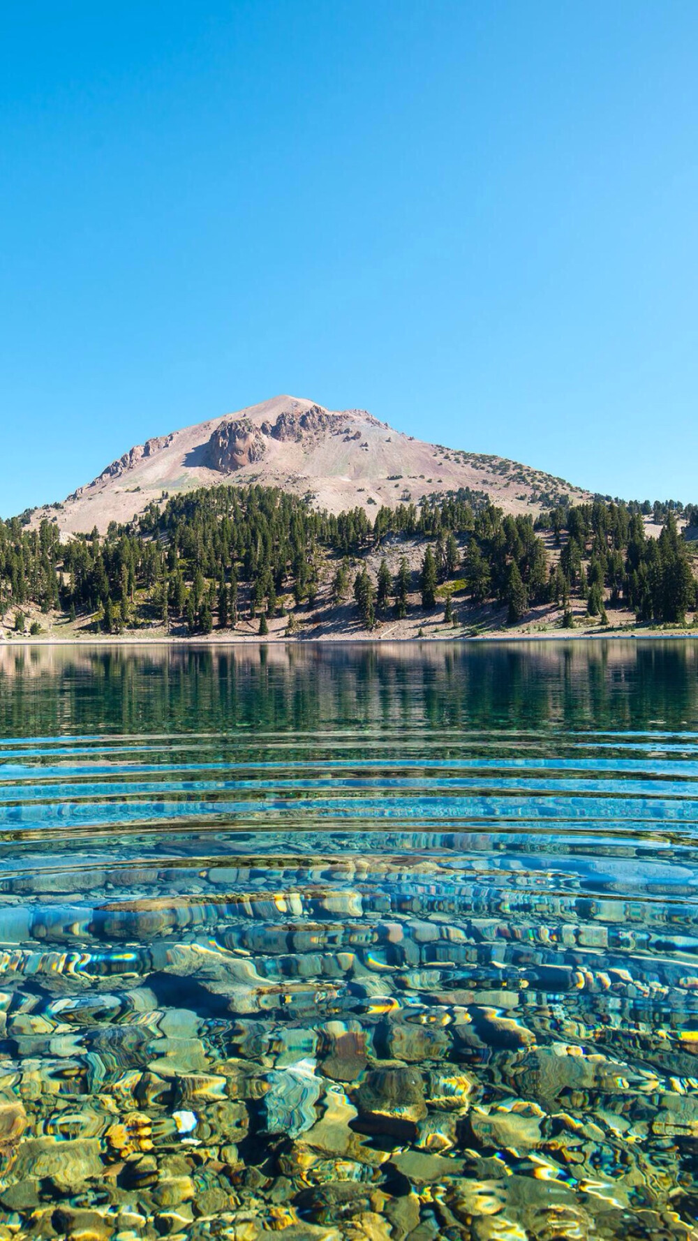 Clear lake, mountain complex.