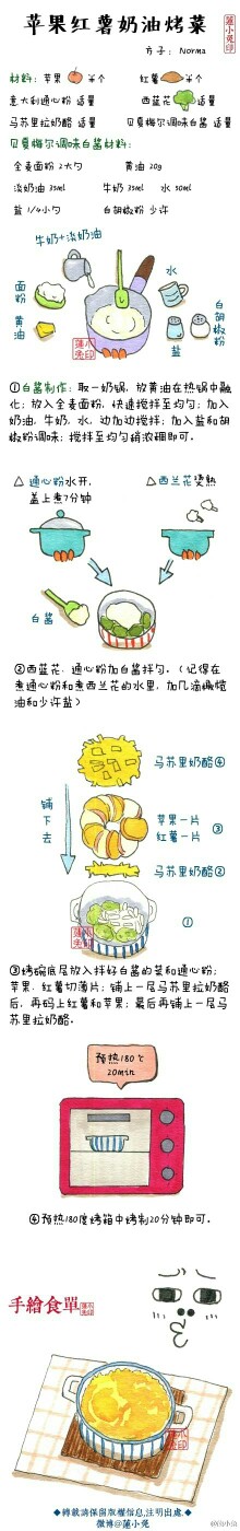 苹果红薯奶油烤菜