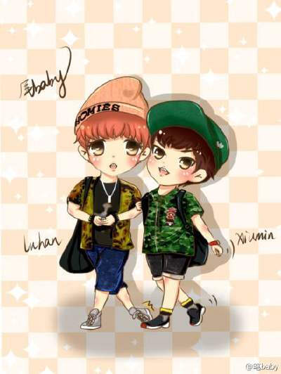 Q版，XIUMIN&amp;amp;LUHAN。喜欢么?