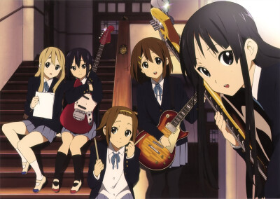 K-ON 轻音少女 动漫 京阿尼 萌少女 全员 图片