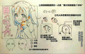 动漫教程 眼睛的画法 图转自空间【侵删