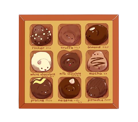 萌图 卡通 甜品 巧克力 吃货 手帐素材 贴纸 插图 套图 小鸡崽