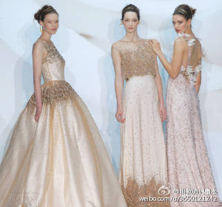 Jesus Peiro 2015春夏婚纱礼服系列，柔情似水与夸张华丽，精致华美的细节，为新娘的气质气场加分。