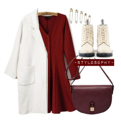 【完美搭配】Monki 大衣+ 连衣裙+Dr. Martens 马丁靴 +Mulberry 手拎包