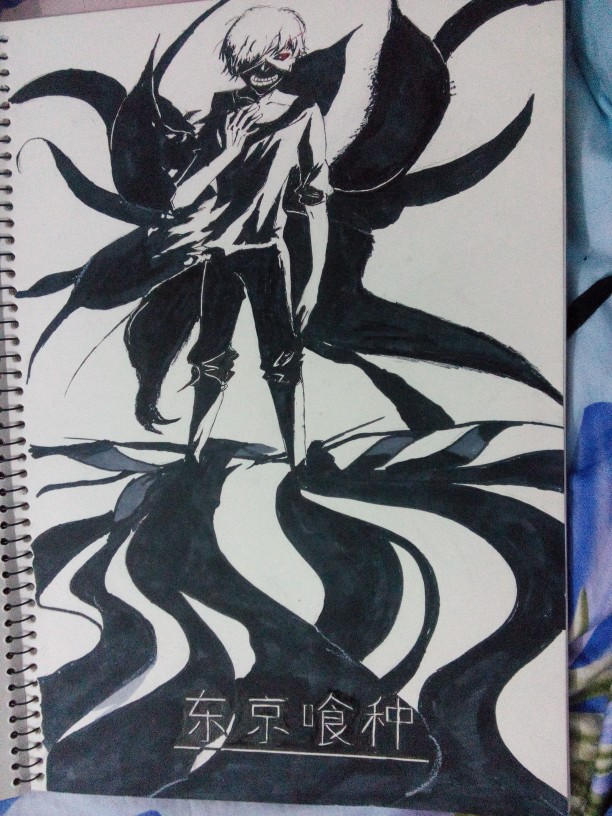 #东京食尸鬼##手绘##马克笔#无聊时候画画打发时间