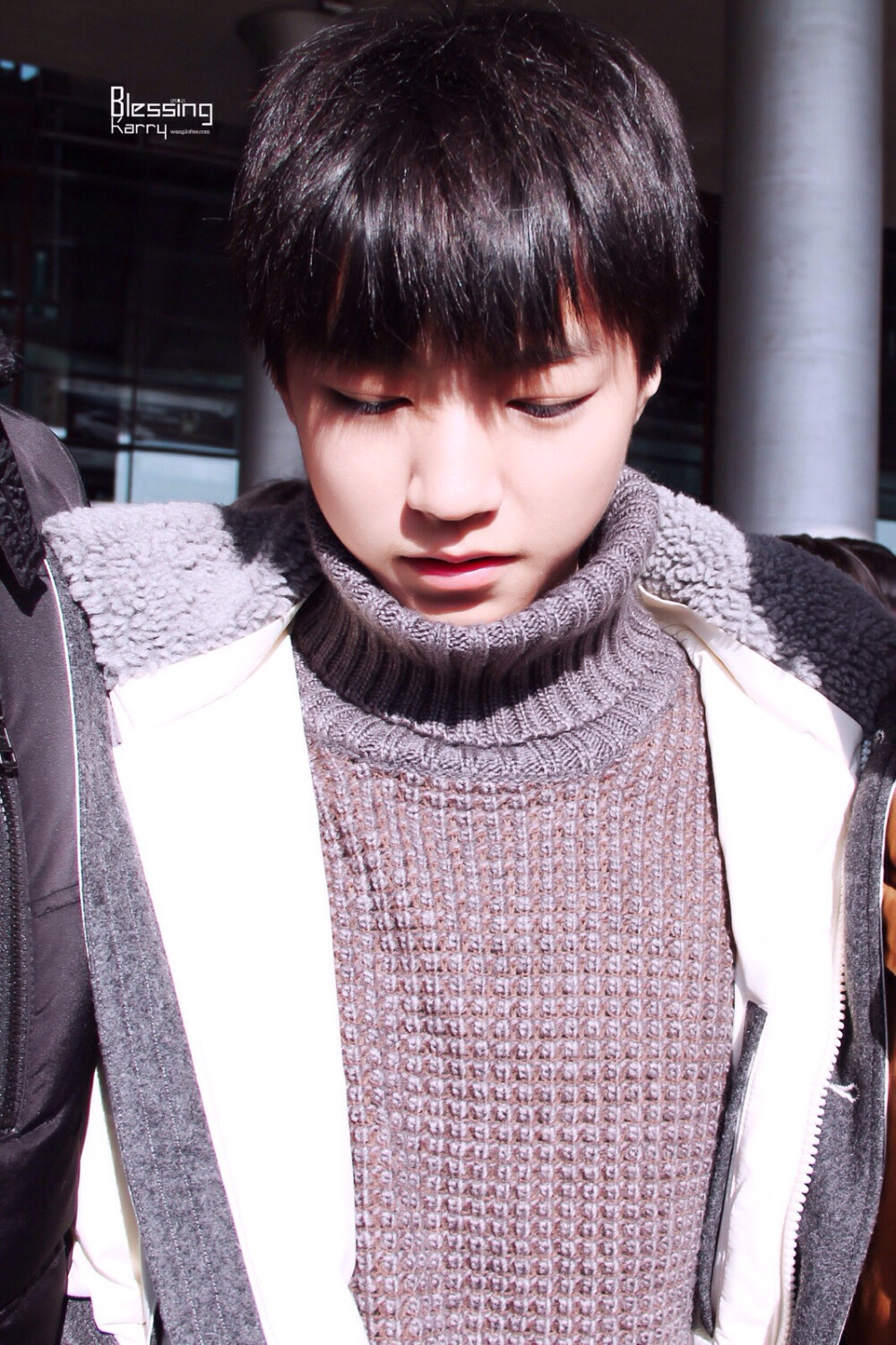 TFBOYS王俊凯，王俊凯，2015.01.11江北-首都-江北机场高清图，cr.logo