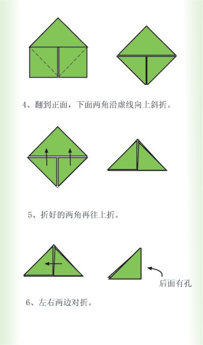三角插折法步骤图片