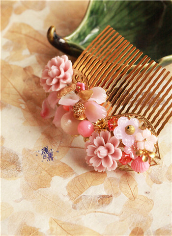 簪名 ---鎏绯 粉色的簪子就是好搭配，，， 古风 汉服配饰 发簪 清新 浪漫 发饰