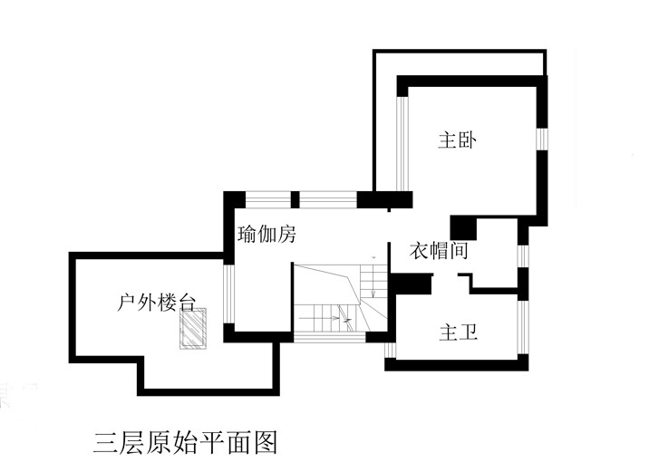 三层原始平面