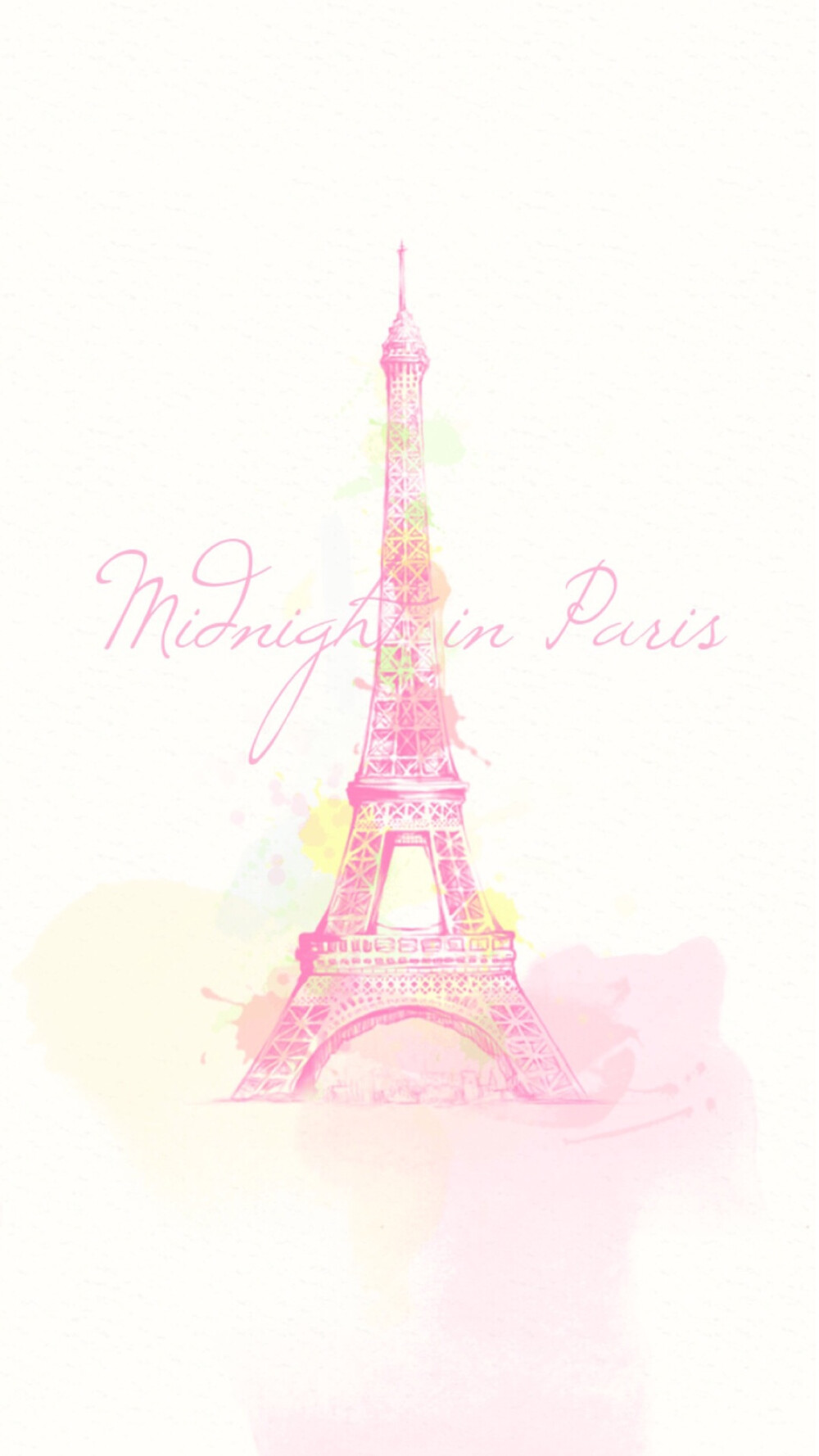 唯美巴黎埃菲尔铁塔壁纸锁屏 粉色
