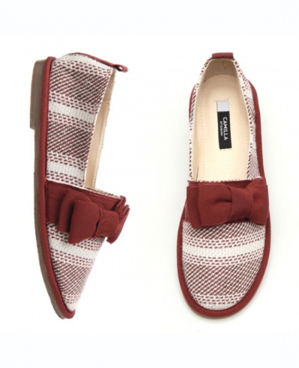 camilla 蝴蝶结装饰布鞋